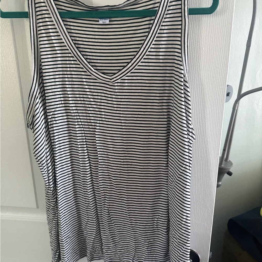 Striped Black and White Women's Top